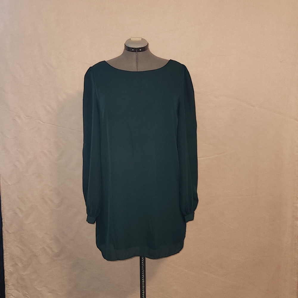 Green lulus shift dress, large
